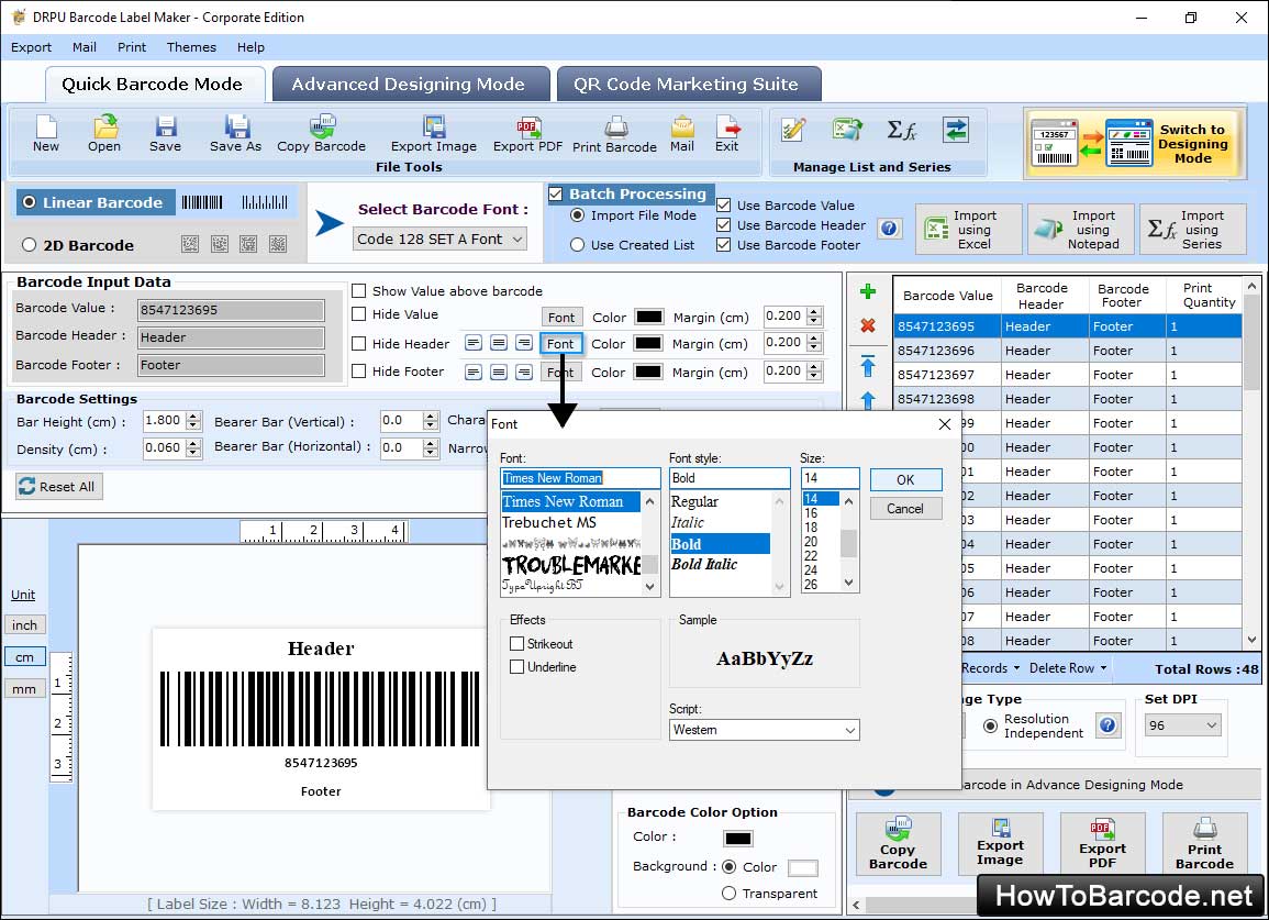 Barcode Technology and Type